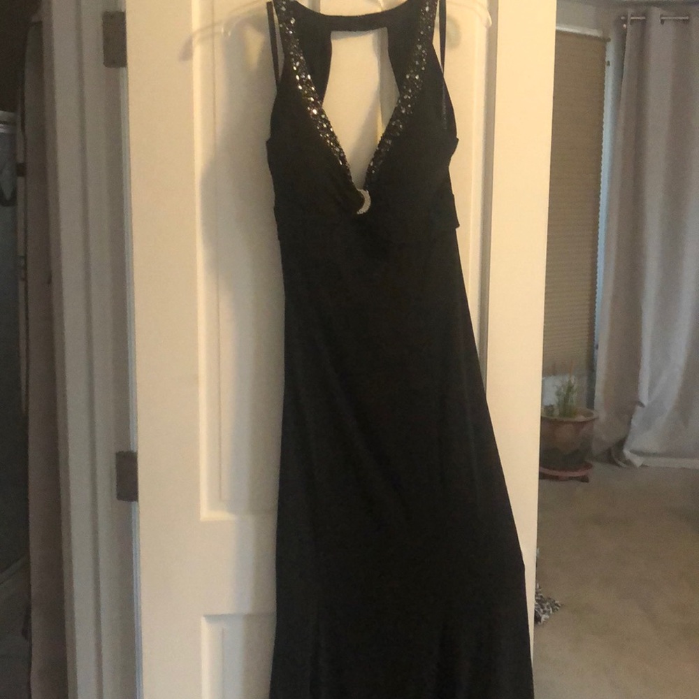 Long black evening dress